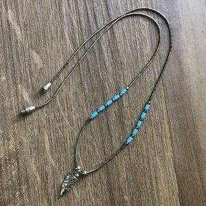 .925 Sterling Liquid Silver & Turquoise Necklace